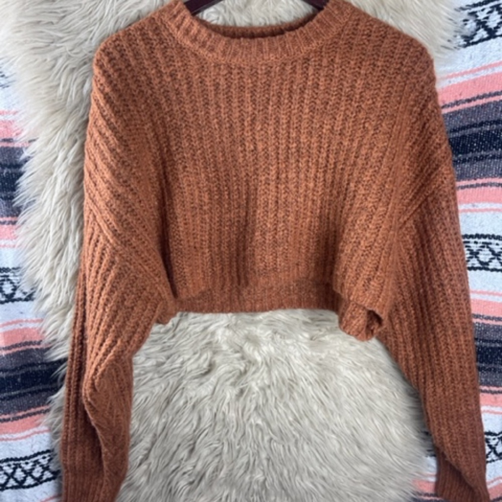 Forever 21 • Crop Sweater • Rust • M